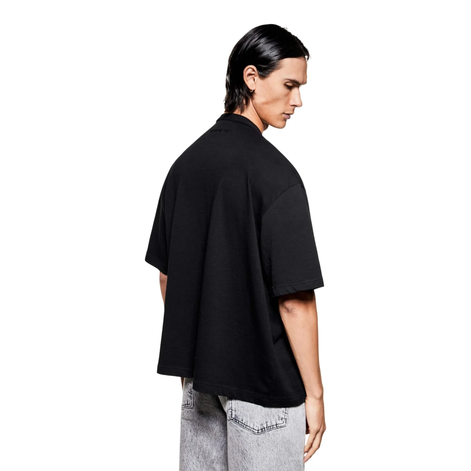 220 Gsm Slub T-Shirt Black - Image 2