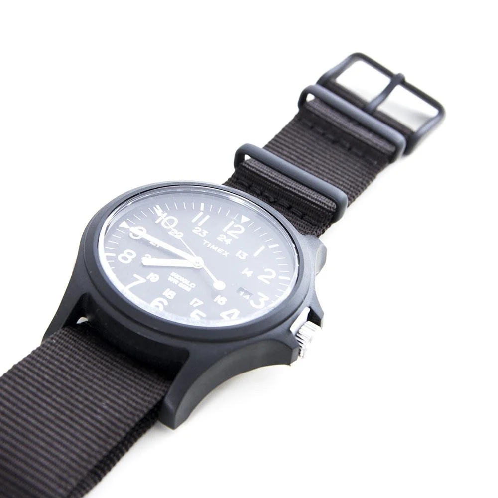 Orologio Con Cinturino In Tessuto Acadia  Nero - Image 3