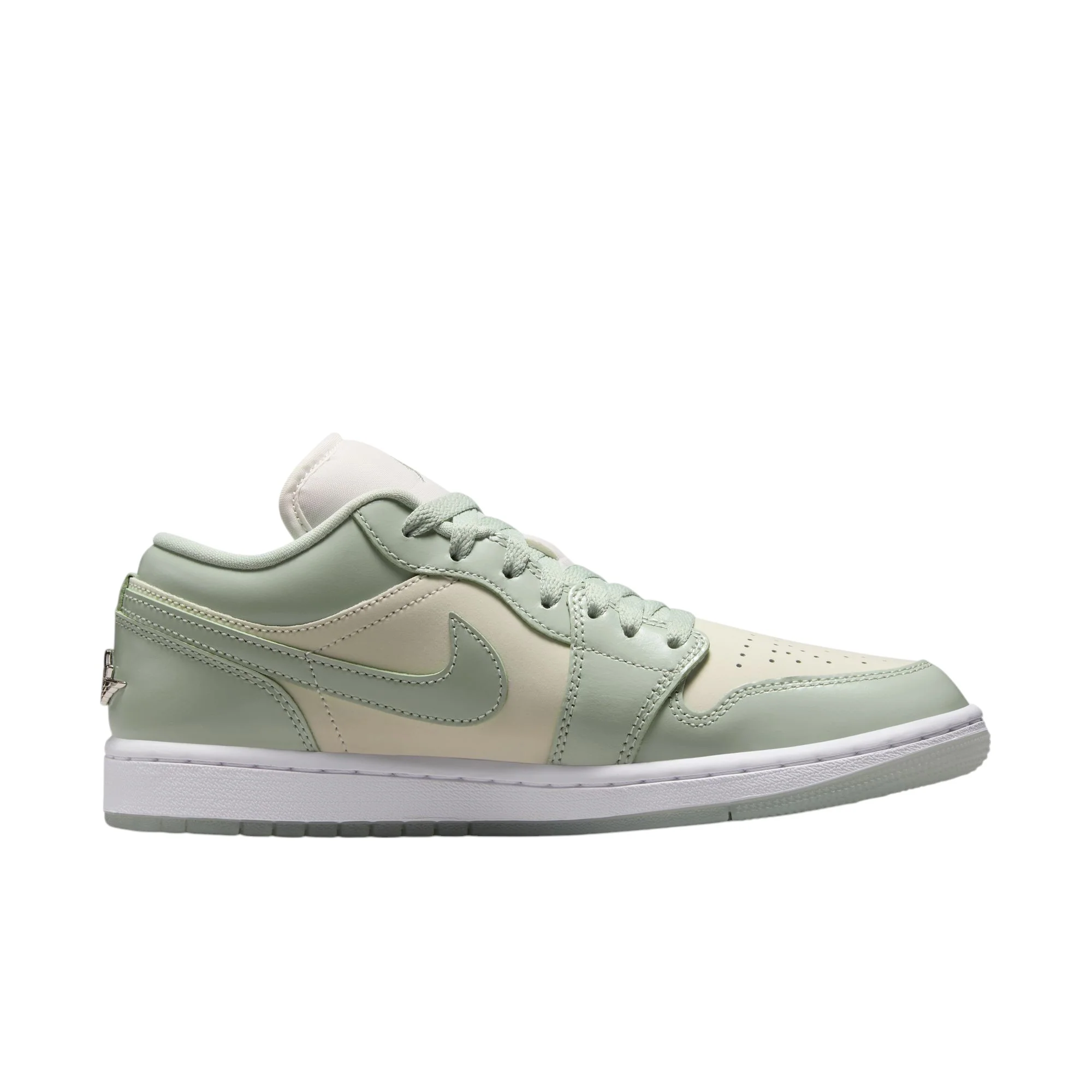 Air Jordan 1 Low SE Sail/Seafoam-Metallic Silver-White - Image 3