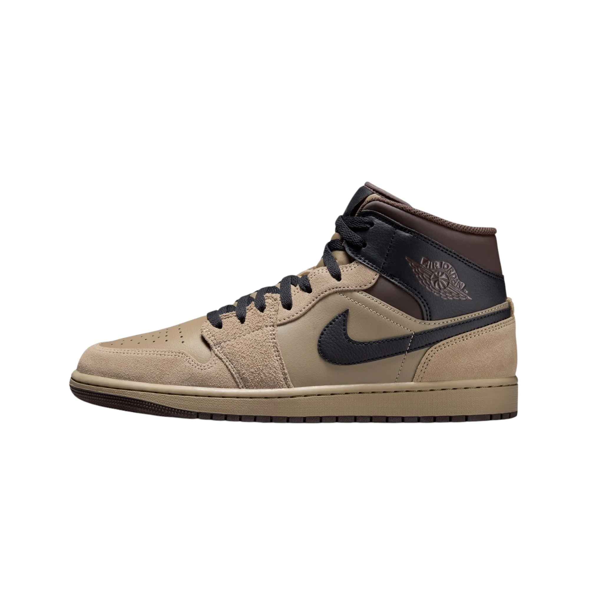Air Jordan 1 Mid Khaki Baroque Brown