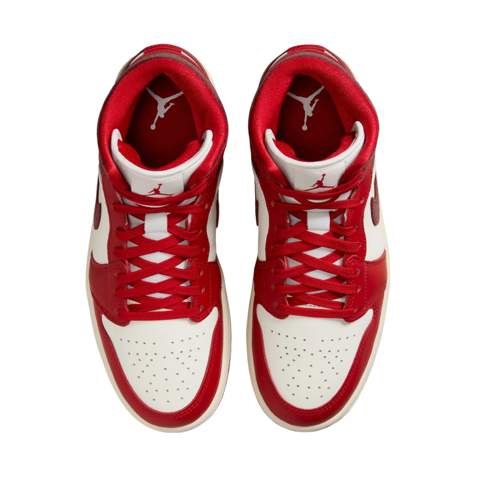Jordan Air Jordan 1 Mid SE Red Cracked Leather - Image 4