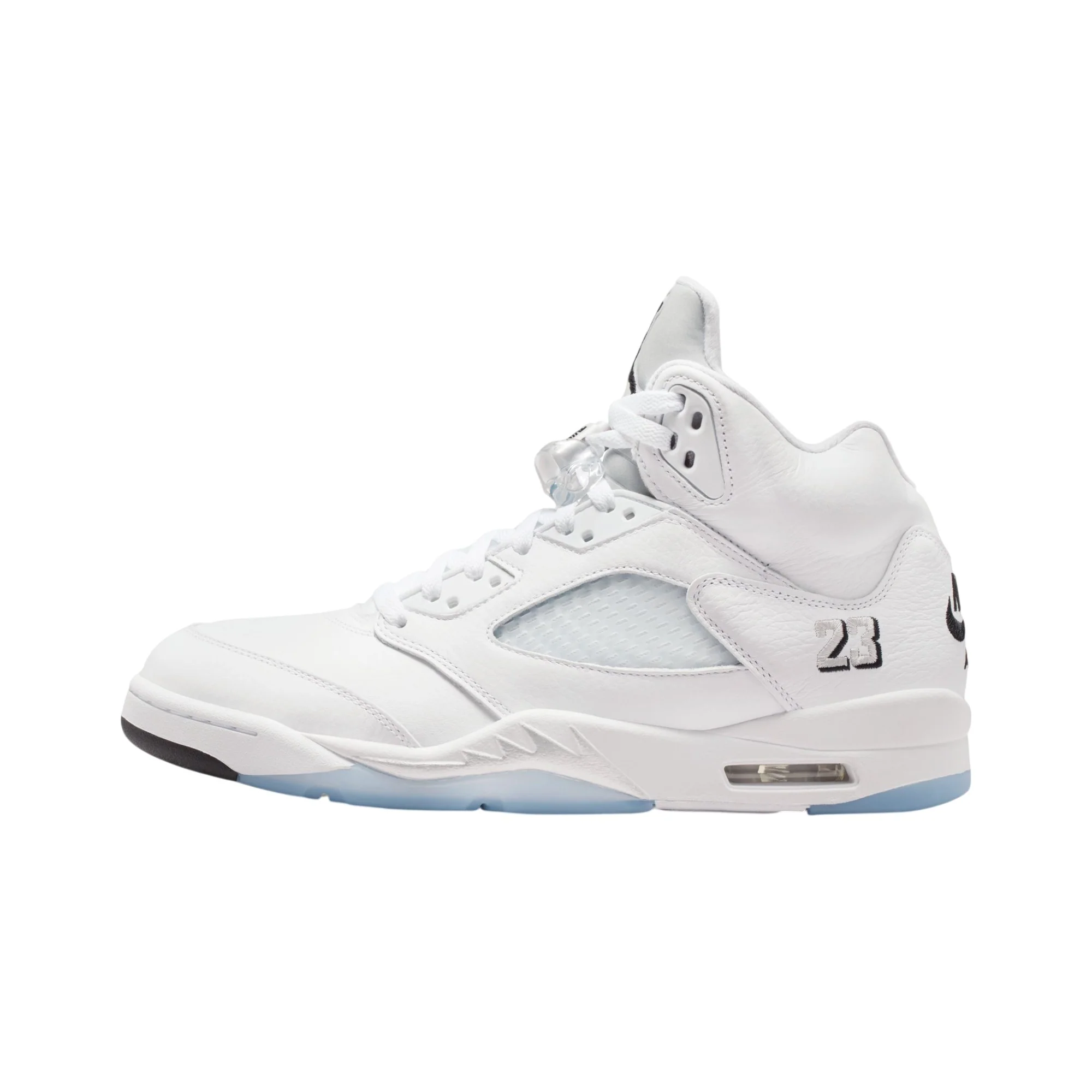 Air Jordan 5 Retro OG White Metallic Basketball Sneakers White