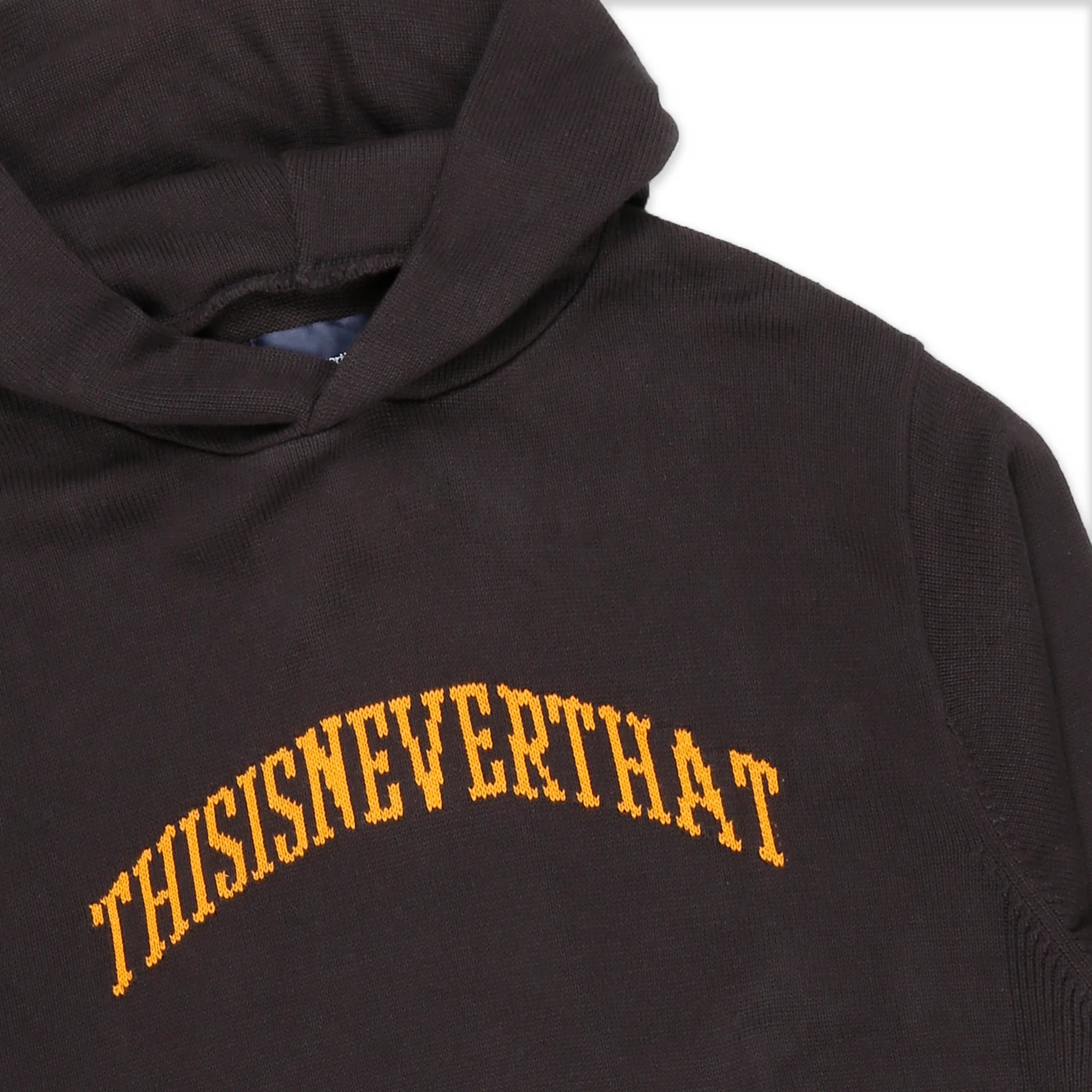 Arch-Logo Knit Hoodie Char - Image 3