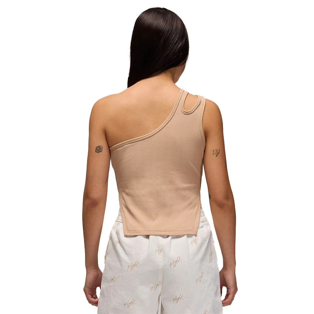 Asymmetrical Ribbed Tank Top - Image 2