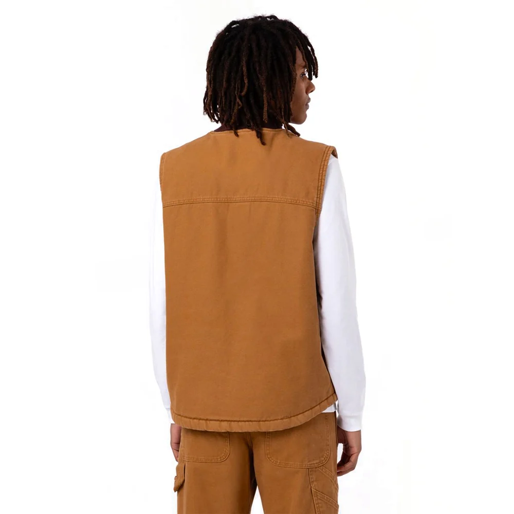 Duck Canvas Vest Sw Brown Duck - Image 4