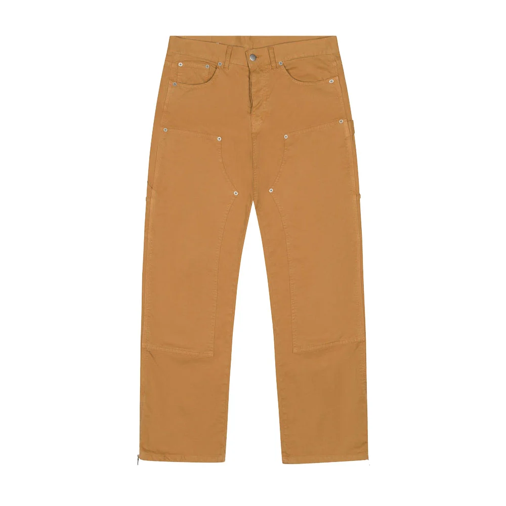 Canvas Doub e Knee Pants Beige