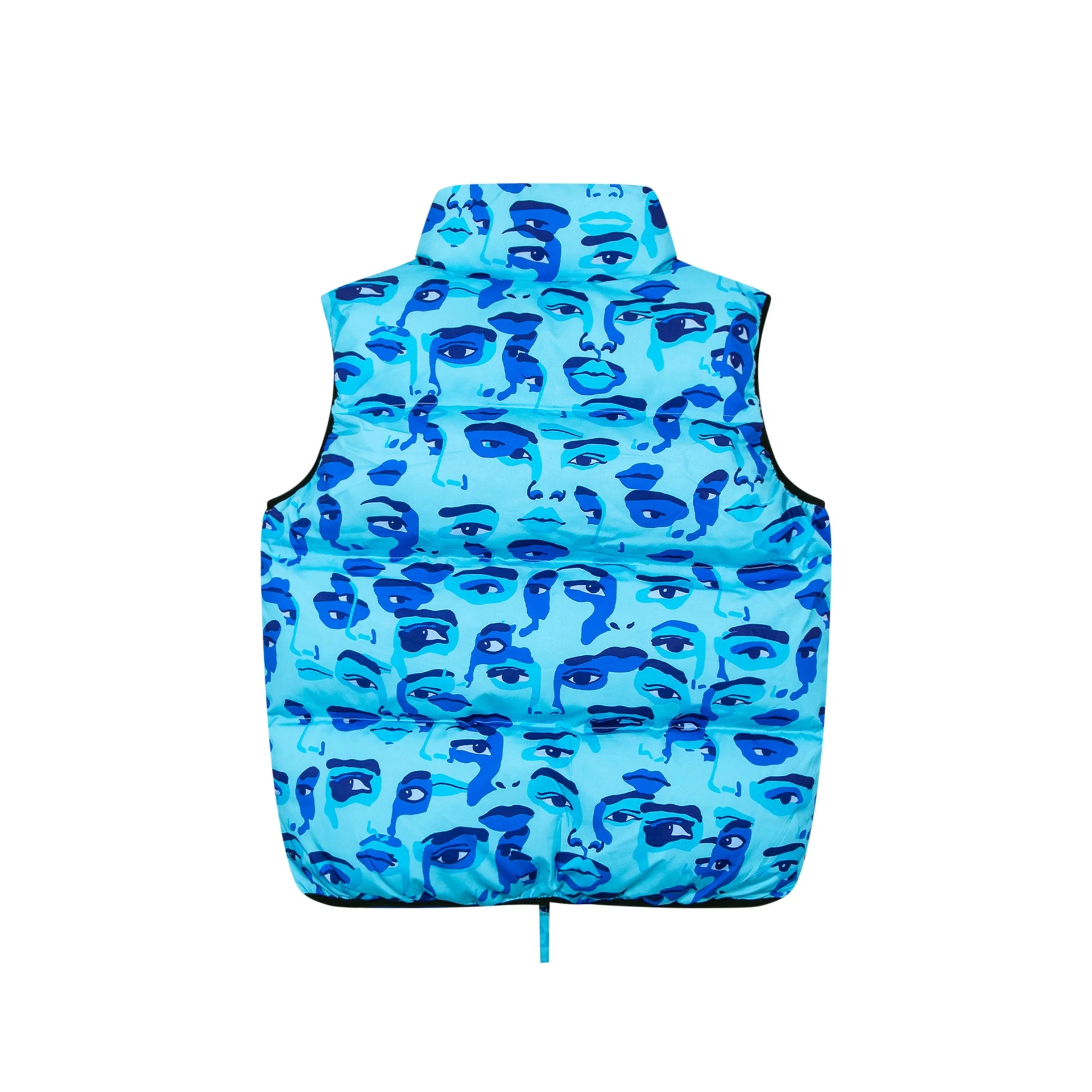 Face Camo B ue Puffer Vest - Image 2