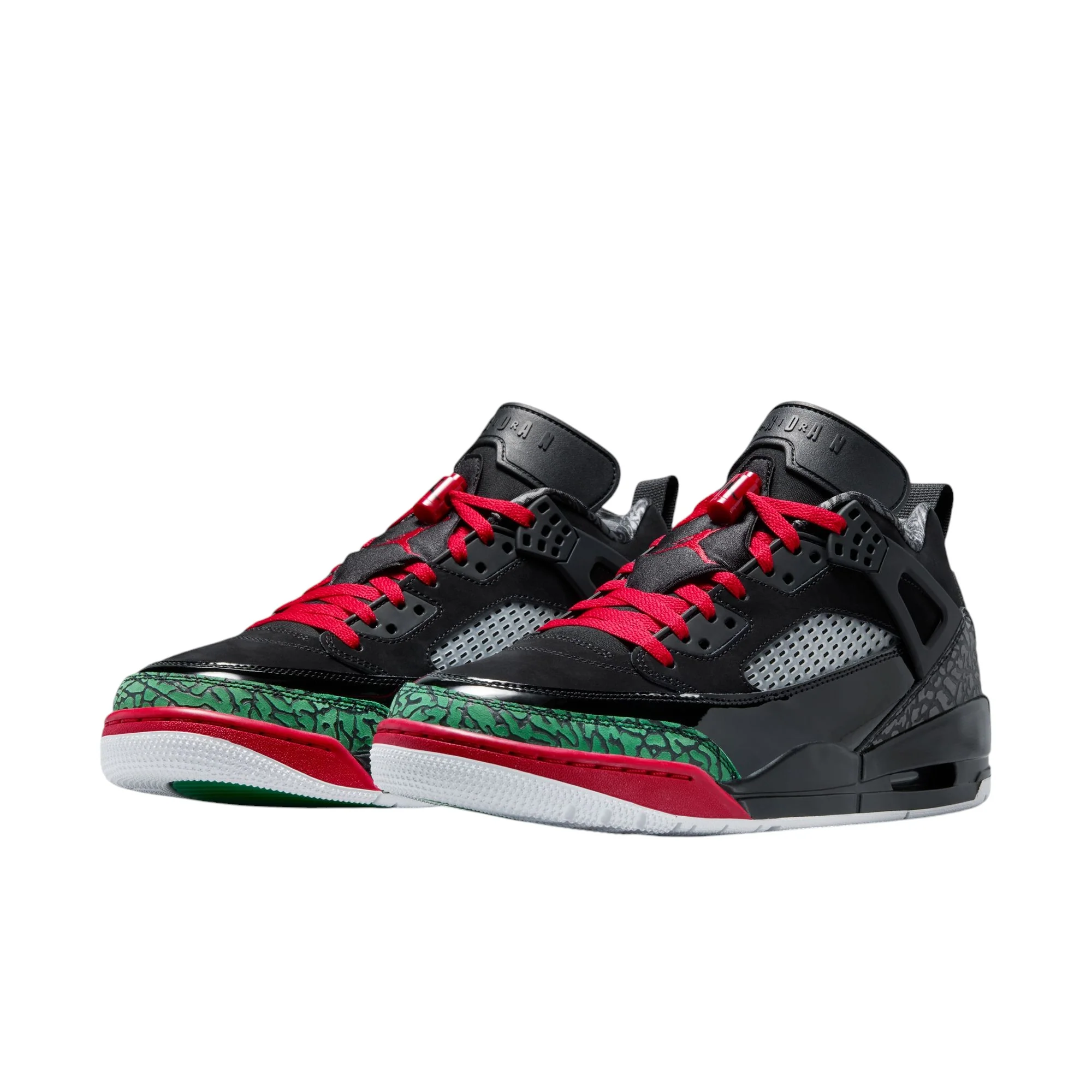 Jordan Spizike Low Black Classic Green Varsity Red - Image 2