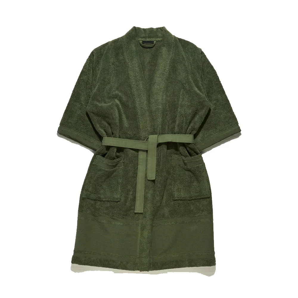 Kimono Robe Organic Cotton 600 Olivel/xl