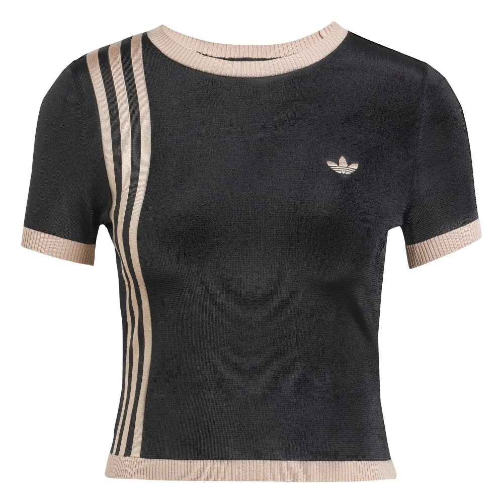 KNITTED 3S TEE      BLACK