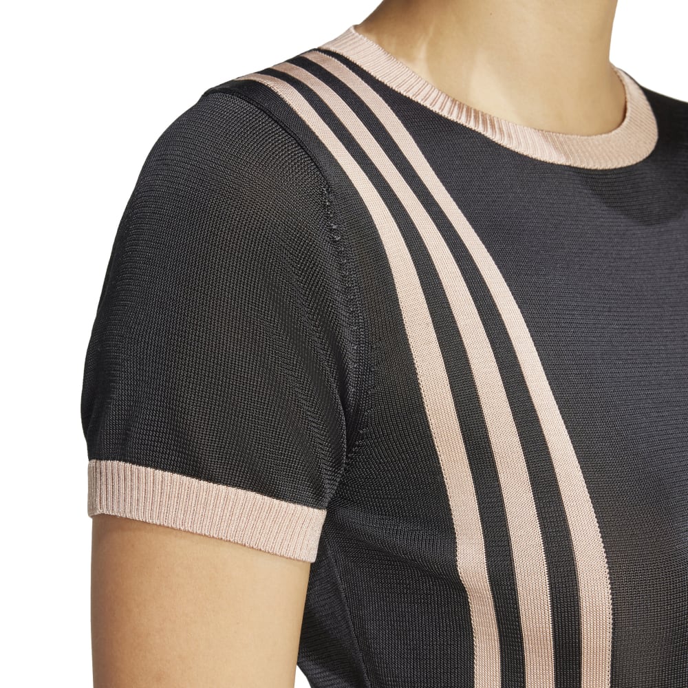 KNITTED 3S TEE      BLACK - Image 5