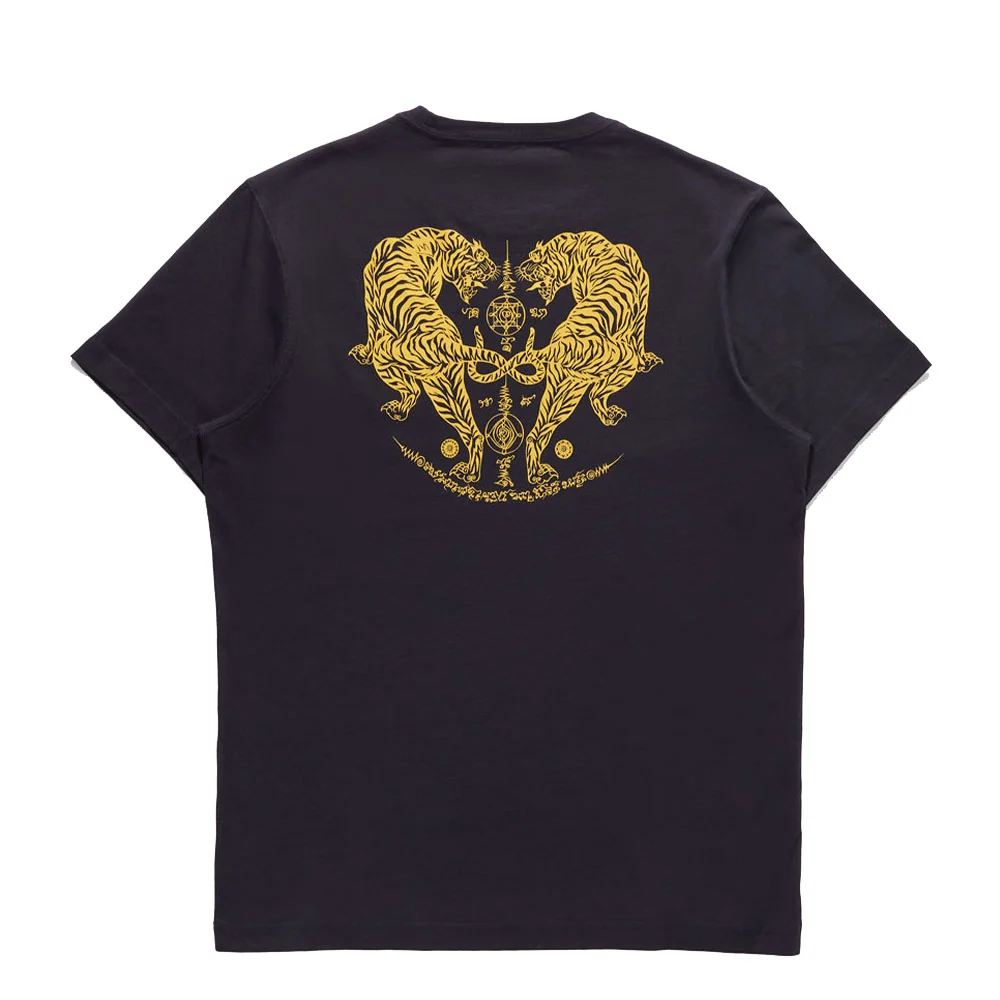 Muay Thai Tshirt Organic Cotton Jerse Navy Due - Image 2