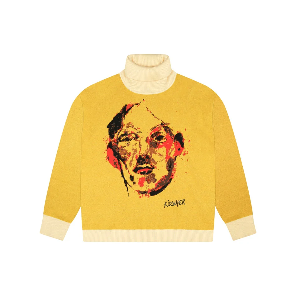Man Face Turt eneck Sweater