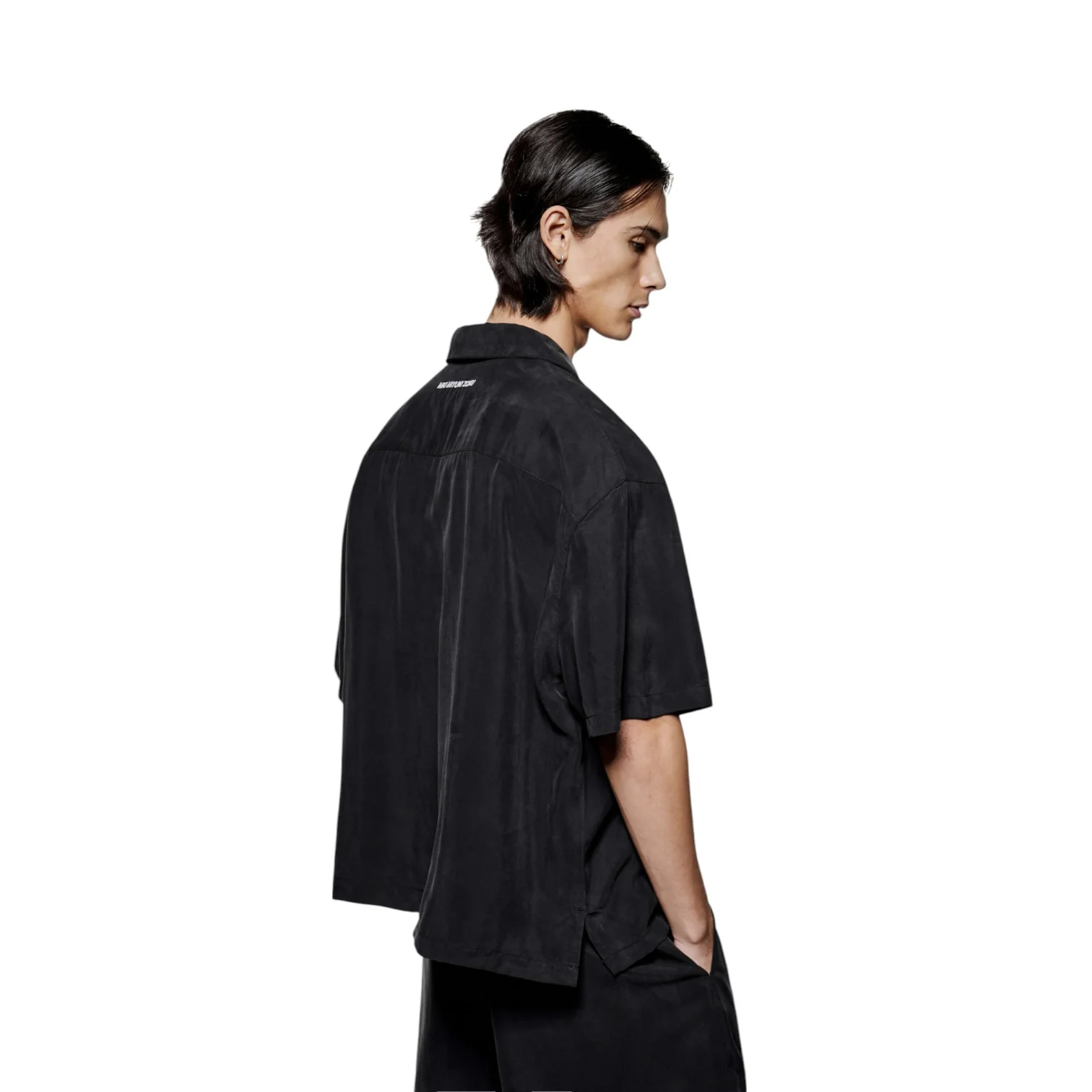 Sandwash Cupro Vacation Shirt Black - Image 2