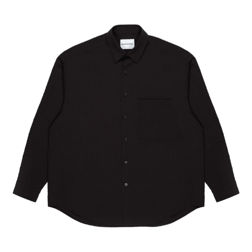 Seersucker Dress Shirt Black