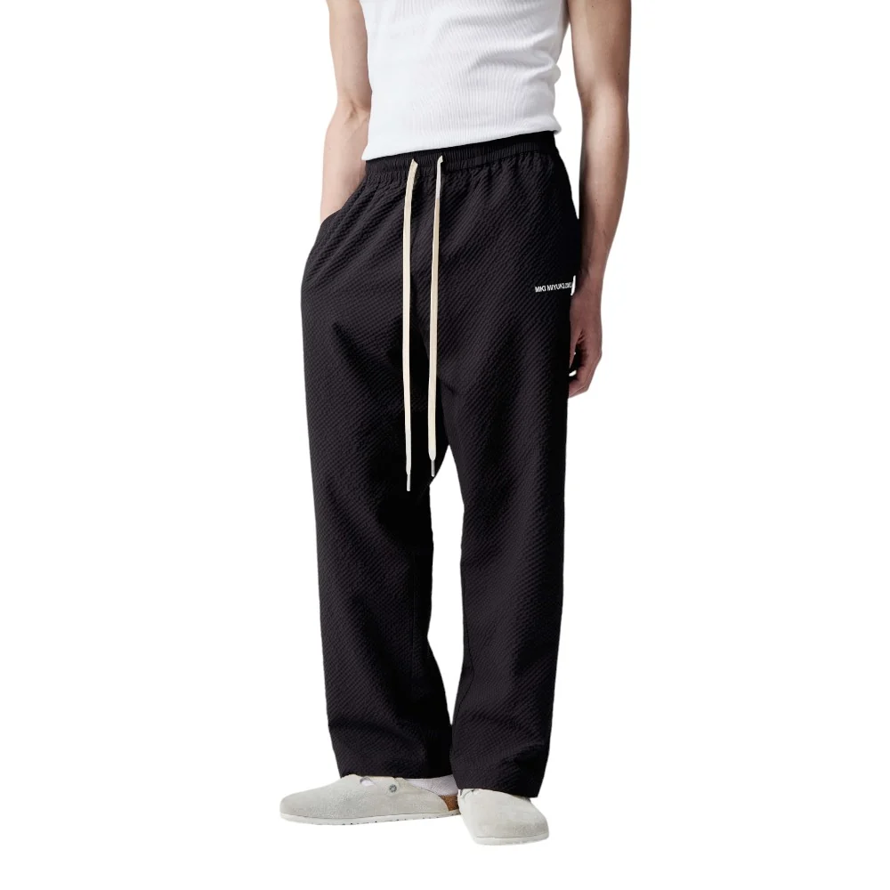 Seersucker Trousers Black - Image 3