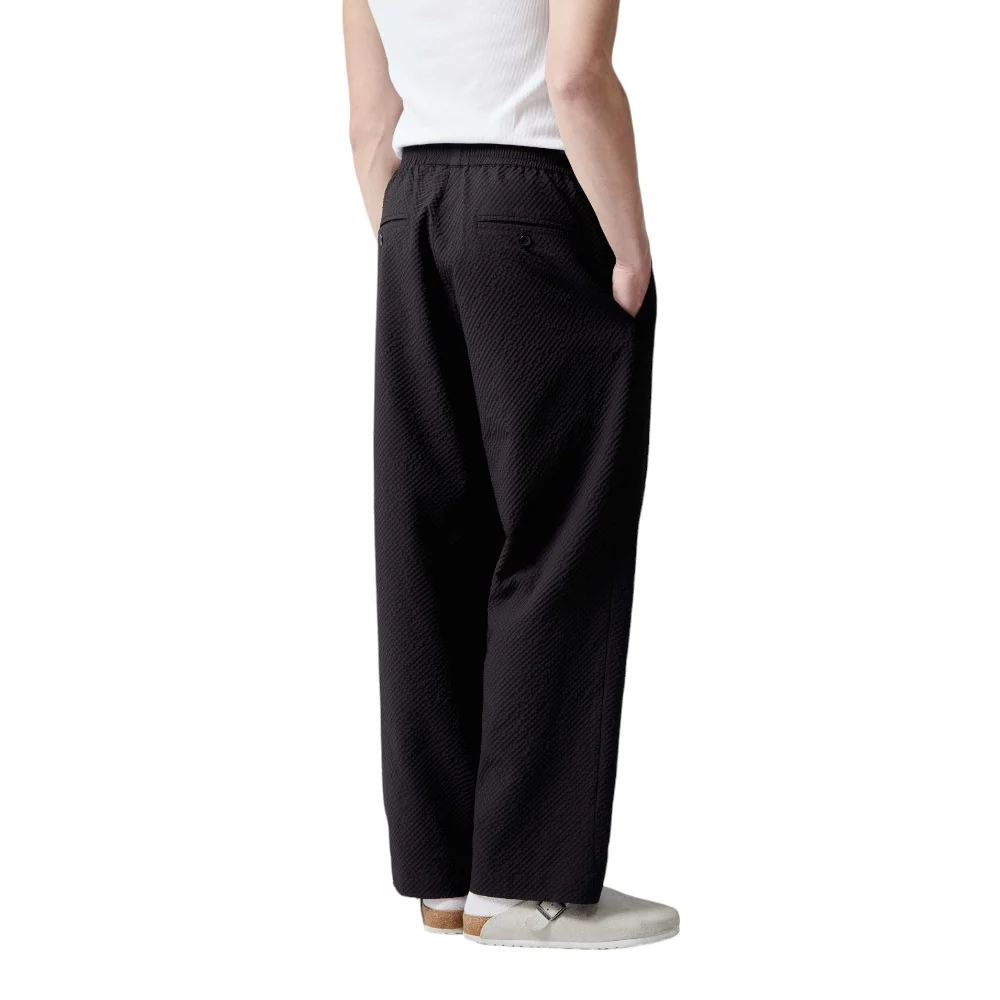 Seersucker Trousers Black - Image 4