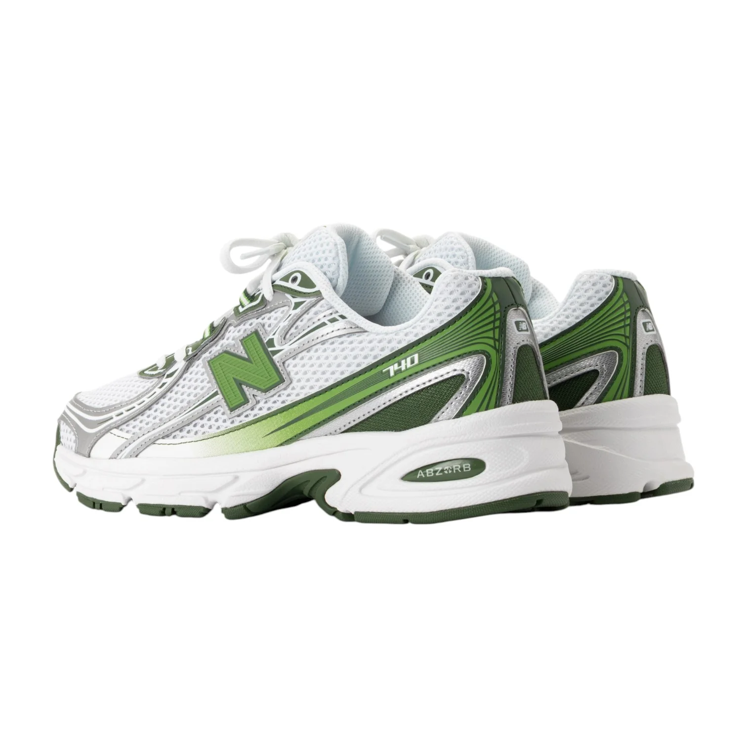 New Balance 740 White/Alpine Green - Image 3