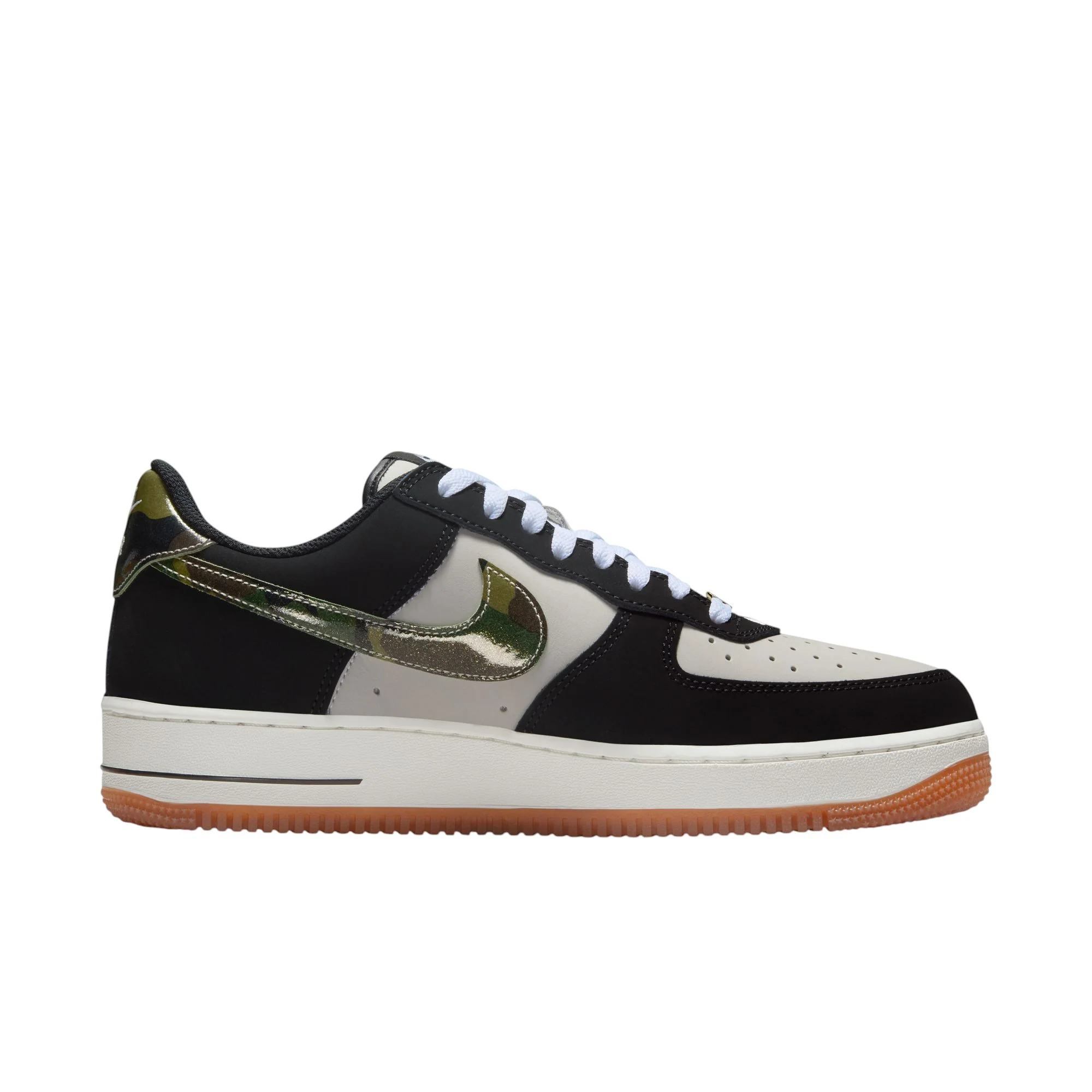 Air Force 1 Low '07 Lv8 Black Patent Camo Swoosh - Image 3