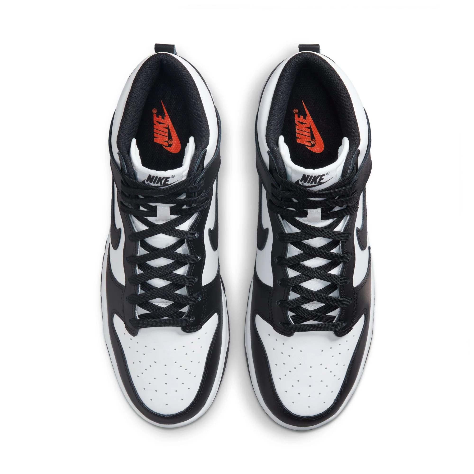 Nike Dunk Hi Retro White Black Total Orange - Image 4