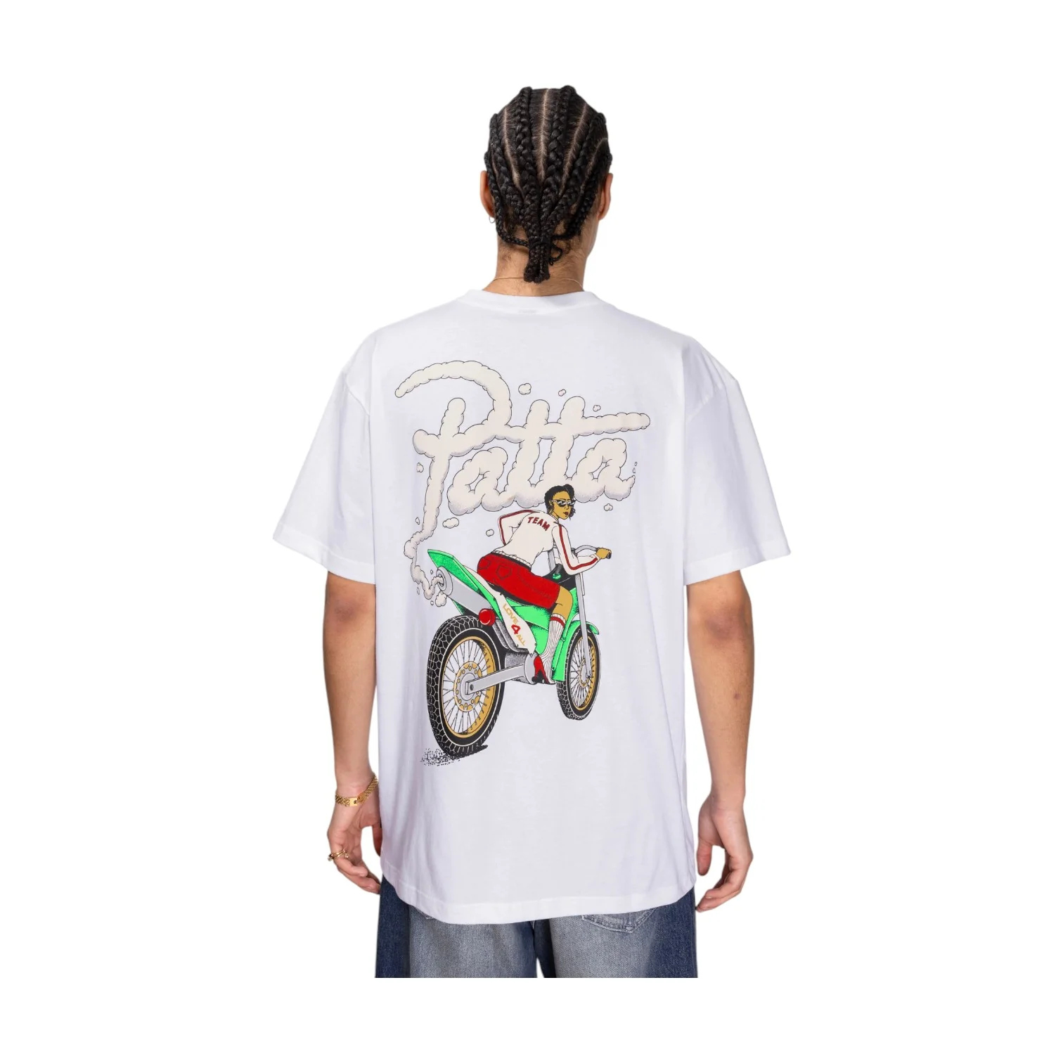 Biker Tshirt White - Image 4