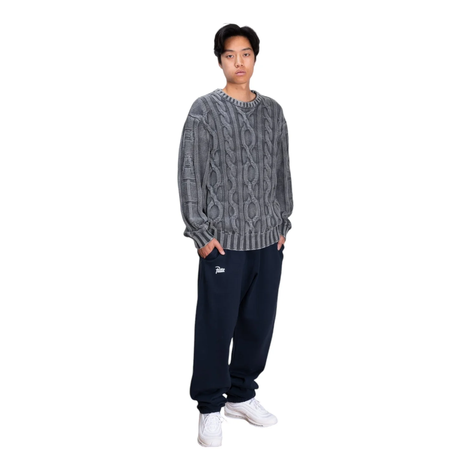 Cable Knitted Cold Dye Jumper - Image 3