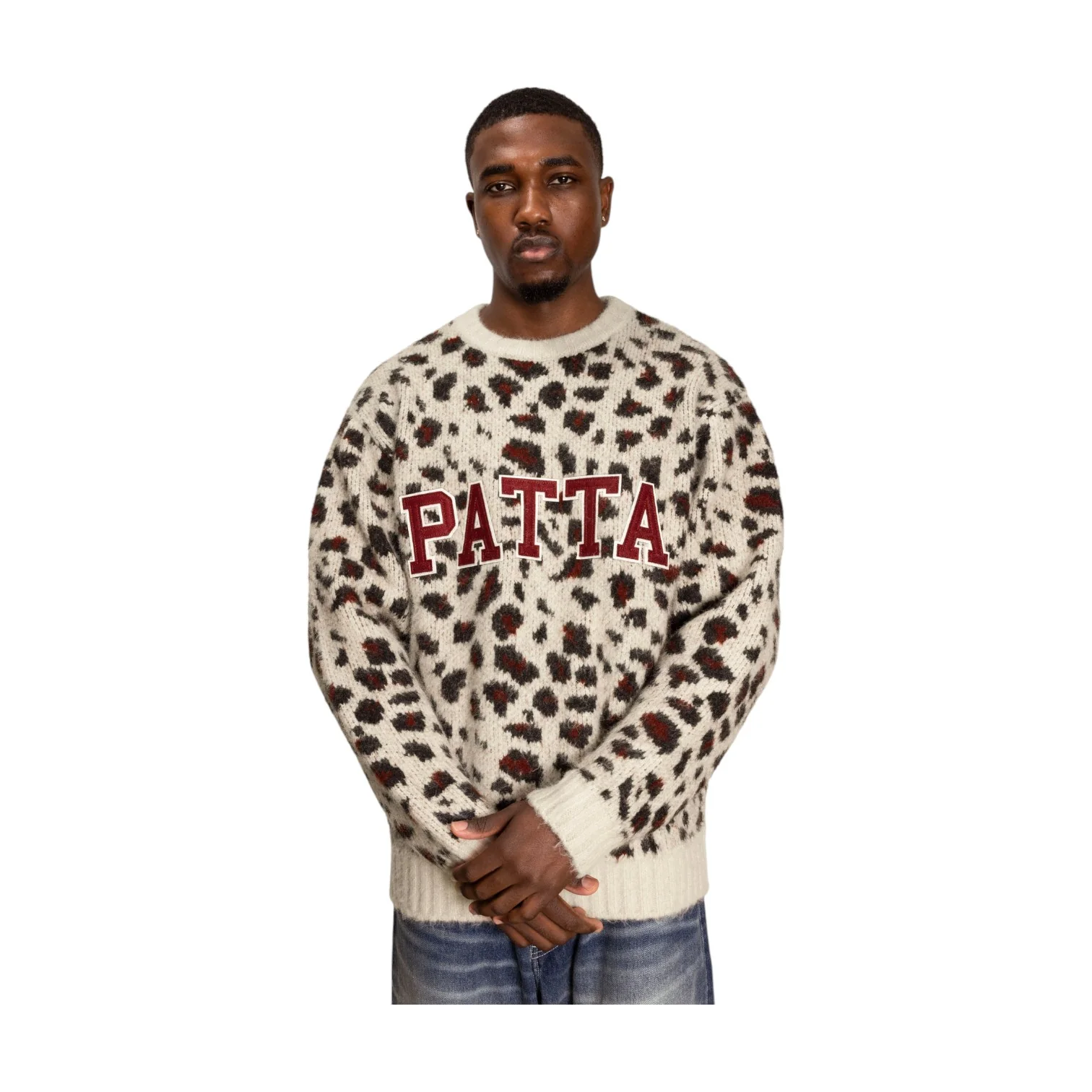 Leopard Brushed Knitted Sweater - Image 3