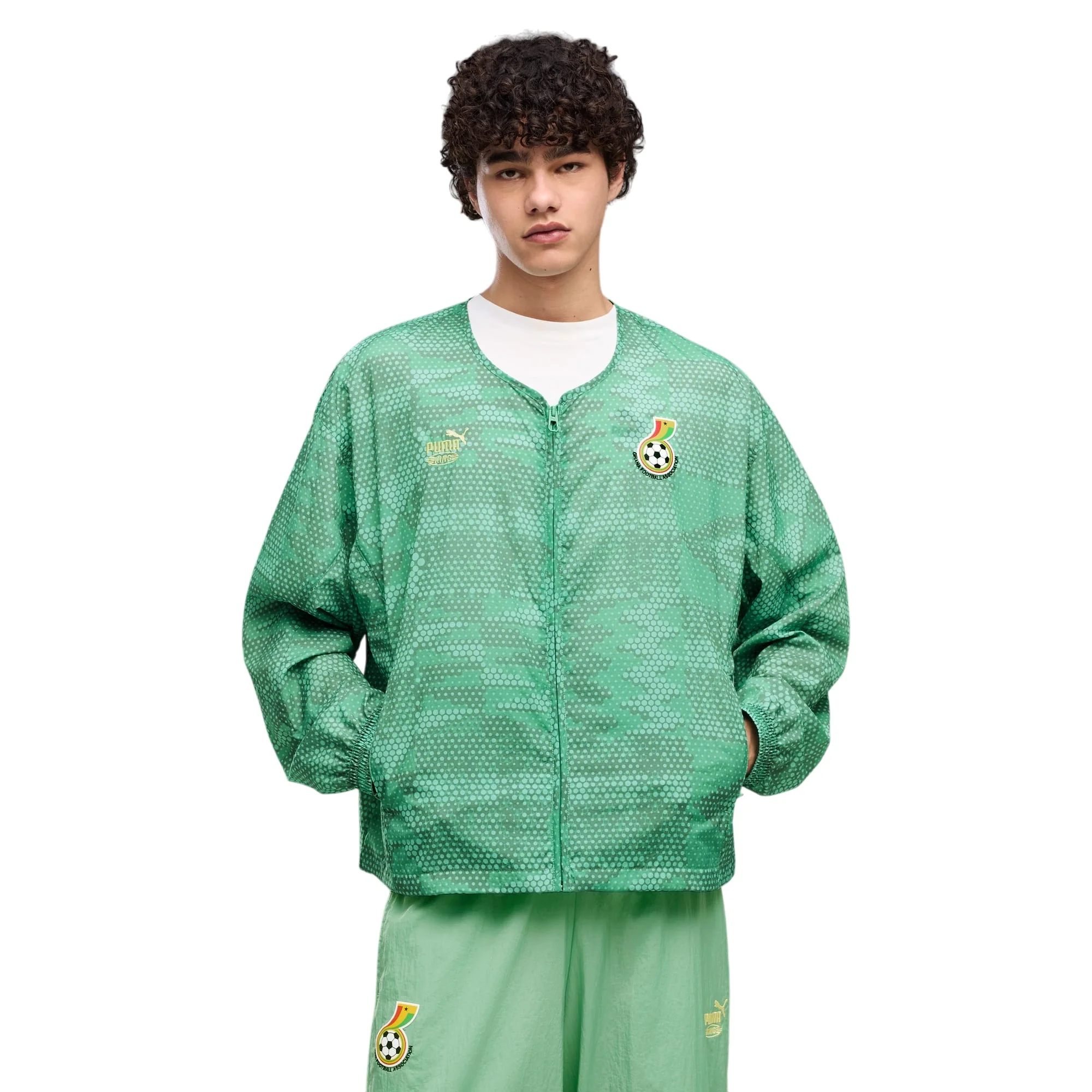PUMA X GHANA X SALEHE BEMBURY KING Track Jacket Jade Frost - Image 3