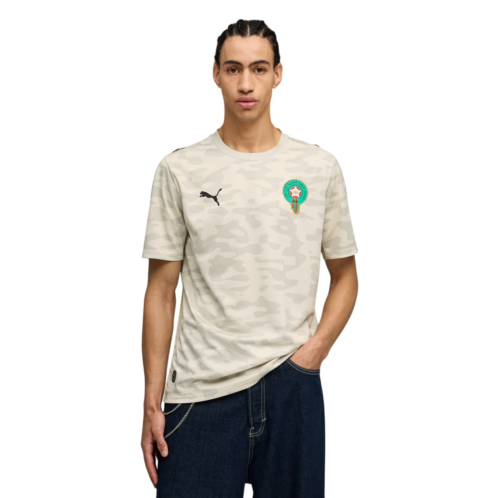 PUMA X MAROCCO X SALEHE BEMBURY Replica Match Jersey Goalkeeper Alpine Snow - Image 3