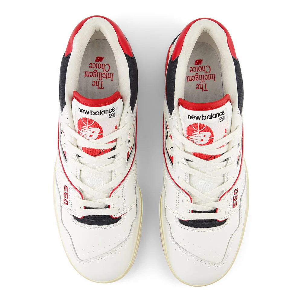 New Balance 550 Vintage White Red - Image 4