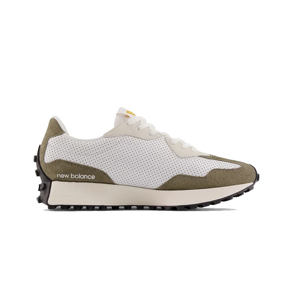 New Balance 327 White Yellow Olive - Image 2