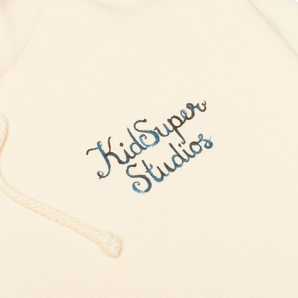Ss24kid Script  ogo Hoodie Cream - Image 3