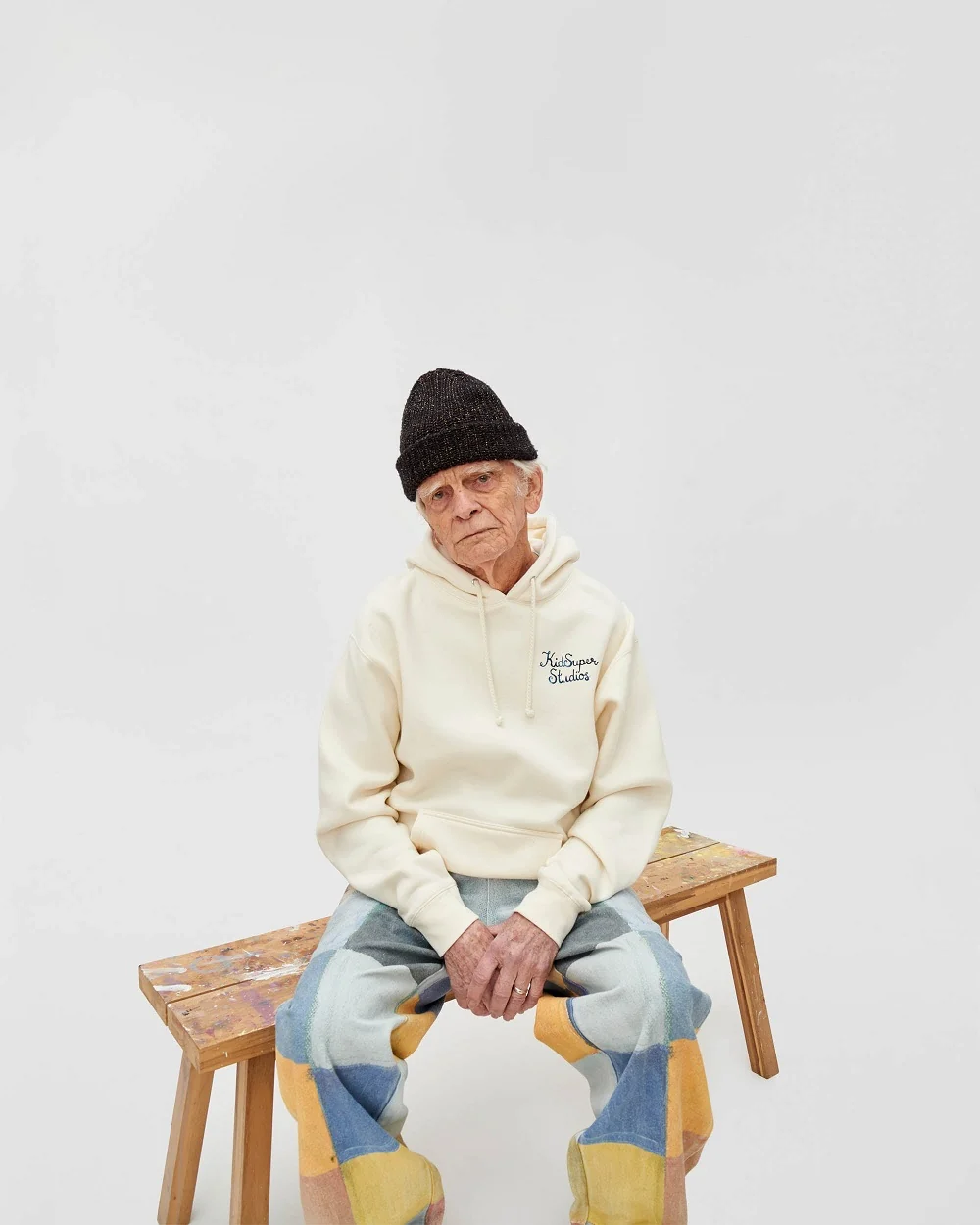 Ss24kid Script  ogo Hoodie Cream - Image 4