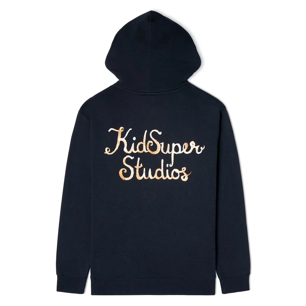 Script Logo Hoodie Navy - Image 2