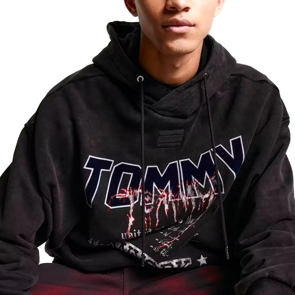 Graphic Logo Drawstring Hoodie - Image 3